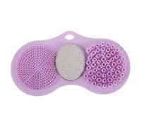 FRCOLOR Bathroom Foot Scrubber Mat Silicone Exfoliating Massage Pads Non-Slip Suction Cups for Shower Use Cleans and Smooths Feet for Daily Cleaning Routine