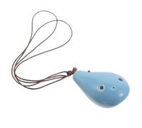 FRCOLOR Beginner Ceramic Ocarina Alto Tune Soft Blue Wind Flute Musical Instrument for Adults Precise Pitch Versatile Folk and Modern Music Practice