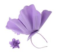 FRCOLOR Big Flower Headband Top Hat Floral Hair Accessories Hair Fascinator Flower Fascinator Floral Pattern Headband Party Headdress Cloth Lavender