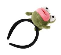 FRCOLOR Big Mouth Frog Headband Fluffy Hairband for Washing Face Animal Headband Festival Accessory