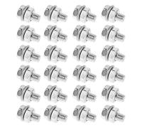 FRCOLOR Bike Brake Cable Locking Bolt in Rural Environments 30pcs with Alloy Brake Wire Fastening Anchors and Adjustment Nuts for Mountain Bike and Bicycle Use and DIY Maintenance