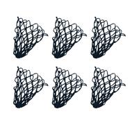 FRCOLOR Billiard Net Bag Sturdy 6pcs for Pool Table Pockets Cotton Black Drop Ball Holder Nets Not Easy to Deform Billiard Storage Accessory for Installation a Pool Table