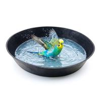FRCOLOR Bird Bath Bowl Plastic Bath Tray Accessory for Bird Cage Parrot Small Pan 12.6 Inch Square Birdcage Accessory