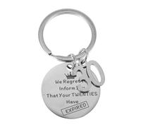 FRCOLOR Birthday Keychain 30th We Regret to Inform You Key Chain Girls Women Men Happy 30th Birthday Keychain for Family Friends Coworkers