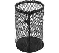 FRCOLOR Black Nylon Mesh Drawstring Ball Storage Bag for Coaches | Holds about 50 Balls, Quick Drying Mesh Cloth, for Tennis Ping Pong Practice