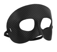 FRCOLOR Black Sports Face Guard Nose Mask for Men Breathable Design and Impact Protection, Plastic Protective Gear for Basketball Competition
