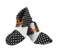 FRCOLOR Black White Dotted Clown Shoes Lightweight Carnival Costume Props for Halloween Prom Party Festive Cosplay Accessories for Adults