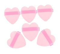 FRCOLOR Blending Applicator Puff 6pcs Heart Shape Powder Puff Easy to Clean Makeup Sponges for Face Powder Applicator