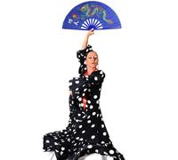 FRCOLOR Blue Chinese Style Hand Held Fan for Martial Arts Dance Performance, Plastic Material with Smooth Hinge and Easy Opening and Closing, for Festival Decoration and Tai Chi Practice