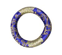 FRCOLOR Blue Silk and Cotton Sound Bowl Cushion for Buddhist Bowl Using for Meditation and Ritual Instruments Sturdy Protective Pad