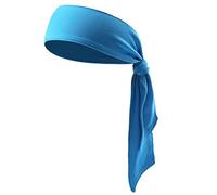 FRCOLOR Blue Tie Headband for Sports, Running, Karate, Tennis, Gym, Sweat-Wicking and Quick-Drying Sweatband Head Tie for Men and Women