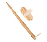 FRCOLOR Body Bathing Brush Long Handle Exfoliating Back Scrubber for Shower Natural with Soft Bristles for Deep Cleansing and Skin Massage Bath Supply for All