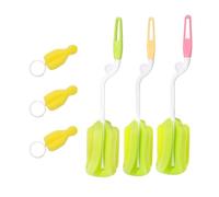 FRCOLOR Bottle Cleaner Feeding Bottle Brush Pacifier Cleaning Brush with Sponge and PP Handle for Home Outdoor Use