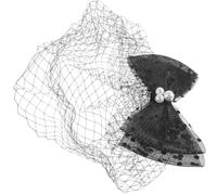 FRCOLOR Bow Fascinator with Easy to Use Metal Clip for Women, Multi-functional Hair Clip Bridal Headdress for Proms and Parties