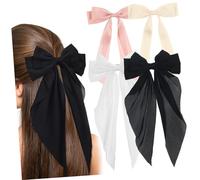 FRCOLOR Bows for Girls Hair 4 Pcs Hair Bow Clip Set Shining Headpiece Hair Bows Hair Accessories for Women Teen Girls Multiple Colors