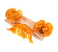 FRCOLOR Boy Girl Wig Headband Fake Hair Bun Headwrap Bow Hairband for Girls Hair Accessories Ball Hairband for Dress up