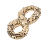 FRCOLOR Brass Lucky Snake Figurine Handheld for Finger Exercise and Coordination Unique Golden Snake Ornament for Office and Home Practical Hand Strength Enhancer and Relaxation Friends