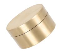 FRCOLOR Brass Round Sealed Storage Case Metal Jewelry Storage Round Sealed Container Jewelry Holder