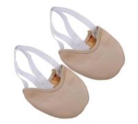 FRCOLOR Breathable Slip Ballet Grip Socks for Women Xs Skin Color Dance Floor Socks with Elastic Ankle Tie Comfortable Non Slip Dancing Shoes for Yoga Belly Dance Travel and Indoor Beige