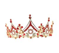 FRCOLOR Bridal Baroque Crown Headband Crystal Rhinestone Hair Accessory for Women