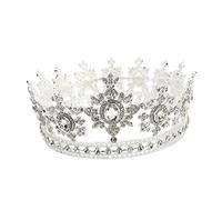 FRCOLOR Bridal Crown Wedding Crown Headband Jewelry Rhinestones for Engagement Parties