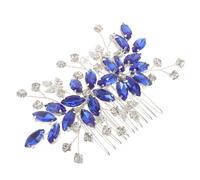 FRCOLOR Bridal Crystal Hair Comb with Rhinestone Detailing Handmade Sparkly Hair Accessory for Wedding and Special Occasions Elegant Leaf Design Side Comb for Brides and Bridesmaids