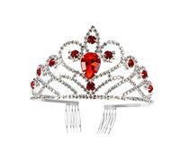 FRCOLOR Bridal Hair Accessories Baroque Tiara Crown Crystal Rhinestones for Wedding Birthday Prom Formal Parties