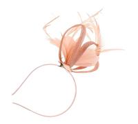 FRCOLOR Bridal Hair Fascinator Clip Elegant Handmade Flower Plume Headpiece for Women Lightweight Decorative Hair Accessory for Weddings Events and Performances Stylish Color Design