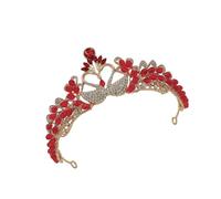 FRCOLOR Bridal Headband Wedding Hair Piece Heart Crown Crystal Hair Accessory for Women Girls