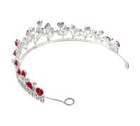 FRCOLOR Bridal Rhinestone Headband with Baroque Rose Crystal Design Comfortable Adjustable Crown for Wedding Bachelorette Party Hair Accessories