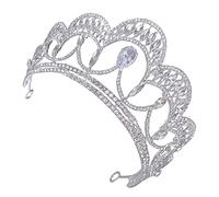 FRCOLOR Bridal Tiara Crown Rhinestones Wedding Headband for Bride Women Tiara Hair Accessory Girls Headpiece