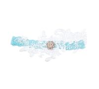 FRCOLOR Bridal Wedding Lace Floral Design Leg Band for Parties Prom Engagements and Special Occasions Fits Circumference Up to Comfortable High Elastic Lace