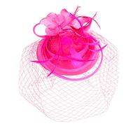 FRCOLOR Bride Fascinator Headband Hair Accessories for Bride Wedding Tea Party Headband