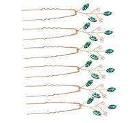 FRCOLOR Bride Pearl Hair Accessories Set of 6 Rhinestone Hair Pins for Wedding Bridal Hair Clips
