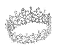 FRCOLOR Bride Tiara Women's Crown for Wedding Rhinestone Bridal Crown Unique Hair Band Accessory