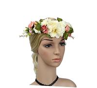 FRCOLOR Bride to Be Decorations Flower Crown Headband Wedding Hair Wreath Floral Headband Garland Tiara