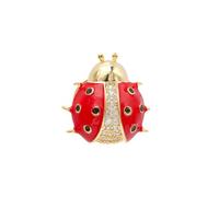 FRCOLOR Brooch Collar Pin Party Insect Turquoise Small Women Ladies Fashion Wedding Studs Ladybug Cute Lapel Jewelry Enamel Golden