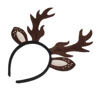 FRCOLOR Brown Cloth Reindeer Headband with Realistic Deer Antlers and Ears, Versatile Photo Prop for Christmas Parties and Family Gatherings, Suitable for Adults
