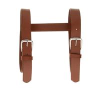 FRCOLOR Brown Pu Leather Yoga Mat Strap with H Shape Design for Easy Storage and Movement Suitable for Mats and Camping Blankets for Outdoor Use