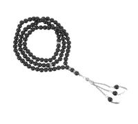 FRCOLOR Buddha Bracelet Black Worship Rosary Tassel Spiritual Pilgrimage Prayer String for Meditation and Worship