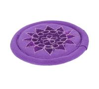 FRCOLOR Buddha Sound Bowl Cushion Pad Handcrafted Embroidered Meditation Mat for Sound Healing Supple Small Accessory in Purple for Mindfulness Practices