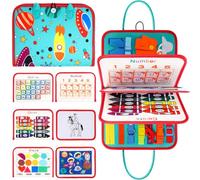 FRCOLOR Busy Board Toy for Toddlers Educational Felt Activity Toy for Boys and Girls Sensory Playset for Preschoolers Fine Motor Skill Development