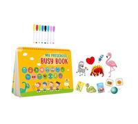 FRCOLOR Busy Book for Preschool Learning Book Reusable Stickers Early Education for Quiet for Early Learning