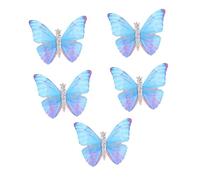 FRCOLOR Butterfly Hair Barrette 5pcs Mini Bowknot Hairpin Bangs Clips for Ladies Elegant Occasion