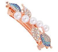 FRCOLOR Butterfly Hairpin for Women Large Pearl Clip for Wedding Styling Headpiece Spring Barrette
