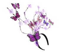 FRCOLOR Butterfly Headband with Simulated Flowers Lightweight Themed Hair Accessory for Cosplay Parties and Photo Shoots Unique Decorative Headband for Women