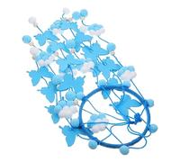 FRCOLOR Butterfly Mobile Crib Hanging Ornament for Baby Girl, Felt Ball Pendant, Soft Nursery Decoration for Bedroom and Crib