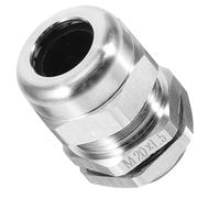 FRCOLOR Cable Gland Strain Relief Cord Connector Silver 304 Stainless Steel 20mm Thread Outer Diameter, 8mm Thread Length, for Cable and Wire, Electrical Installations and Construction