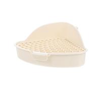 FRCOLOR Cage Bunny Toilet Guinea Pig Potty Toilet Plastic Small Animal Litter Box Two-layer Grid Design and Plastic Bottom Mesh Prevents Feet from Getting Stuck Easy to Disassemble