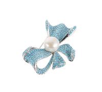 FRCOLOR Calaite Bowknot Brooch Pin Fresh Water Pearl Bow Tie Brooch for Sweater Dress Hat Pants Bowknot Collar Badge Jewelry Accessory